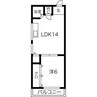ハウシェル高針 1LDKの間取り