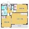 パレス　ウエスト　ヒルズ 2LDKの間取り
