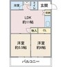 コーポ小池 2LDKの間取り