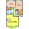 パルケ香久山 2LDKの間取り