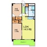 Y’s house Ⅱ 2LDKの間取り