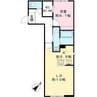FORTUNATA 1LDKの間取り