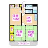 タウンヒル田畑ⅡA 3DKの間取り