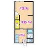 アメニティ Ⅱ 2Kの間取り