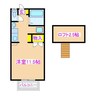 メゾン国分 Ｂ棟 1Rの間取り