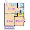 コーポ平成 2DKの間取り