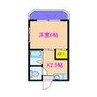 サンパティーク国分 1Kの間取り