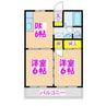 プレジール広瀬 2DKの間取り
