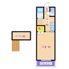 リーベンパレス国分 1Kの間取り