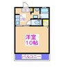 ガーデンプレイス本名E棟 1Kの間取り