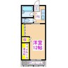 メゾン　ラ　ルーチェ 1Kの間取り