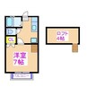 清水ハイツ 1SKの間取り