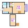 向花ハイツ 1SKの間取り