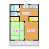 パークハイツ Ｓ棟 2DKの間取り
