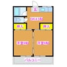 パークハイツ Ｓ棟 2DKの間取り