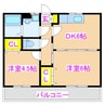 ドラゴン2000 2DKの間取り