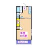 若葉ハイツ 1Kの間取り