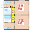 REVE福島 2Kの間取り