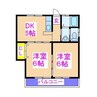 パサディナ 2DKの間取り