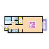 カーサエールレーブ 1Rの間取り