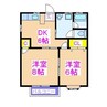 リバーサイドＭ 2DKの間取り