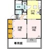 レインボー清水 Ａ棟 2DKの間取り