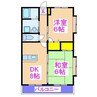 アートヒルズ 2DKの間取り