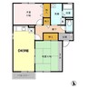 セジュール・エスポワ　A棟 2LDKの間取り