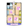 サンクレール住吉 3DKの間取り
