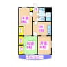サンクレール住吉 3DKの間取り