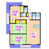 ヒルズアルカディア 3LDKの間取り