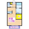 ガーデンプレイス向花C棟 1Rの間取り