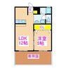 グリマンション 1LDKの間取り