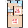 加治木ステーションハイツ 1LDKの間取り