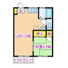 メゾニティ杜 1LDKの間取り