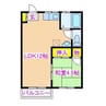 メゾニティ杜 1LDKの間取り