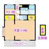 セレクトⅥ 1Kの間取り