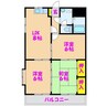 センターパレス京塚2号館 3LDKの間取り