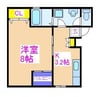 ジャンゴビル 1Kの間取り