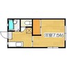 サンシティ ３ 1Kの間取り