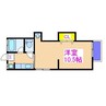 めぞん田代 1Kの間取り
