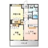 グランロッサ 2LDKの間取り