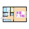 グランヴィア A棟 1Kの間取り