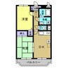 サンライズ桜台 2DKの間取り