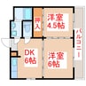 モンシェール姶良 2DKの間取り
