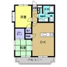 パストラールⅡ 2LDKの間取り