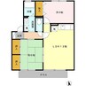 ロイヤルガーデン野口A棟 2LDKの間取り