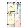 ミレネール 2DKの間取り