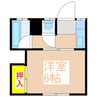 エルムンド 1Kの間取り