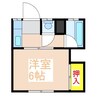 エルムンド 1Kの間取り